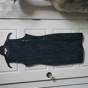 Emerald green sequence party dress